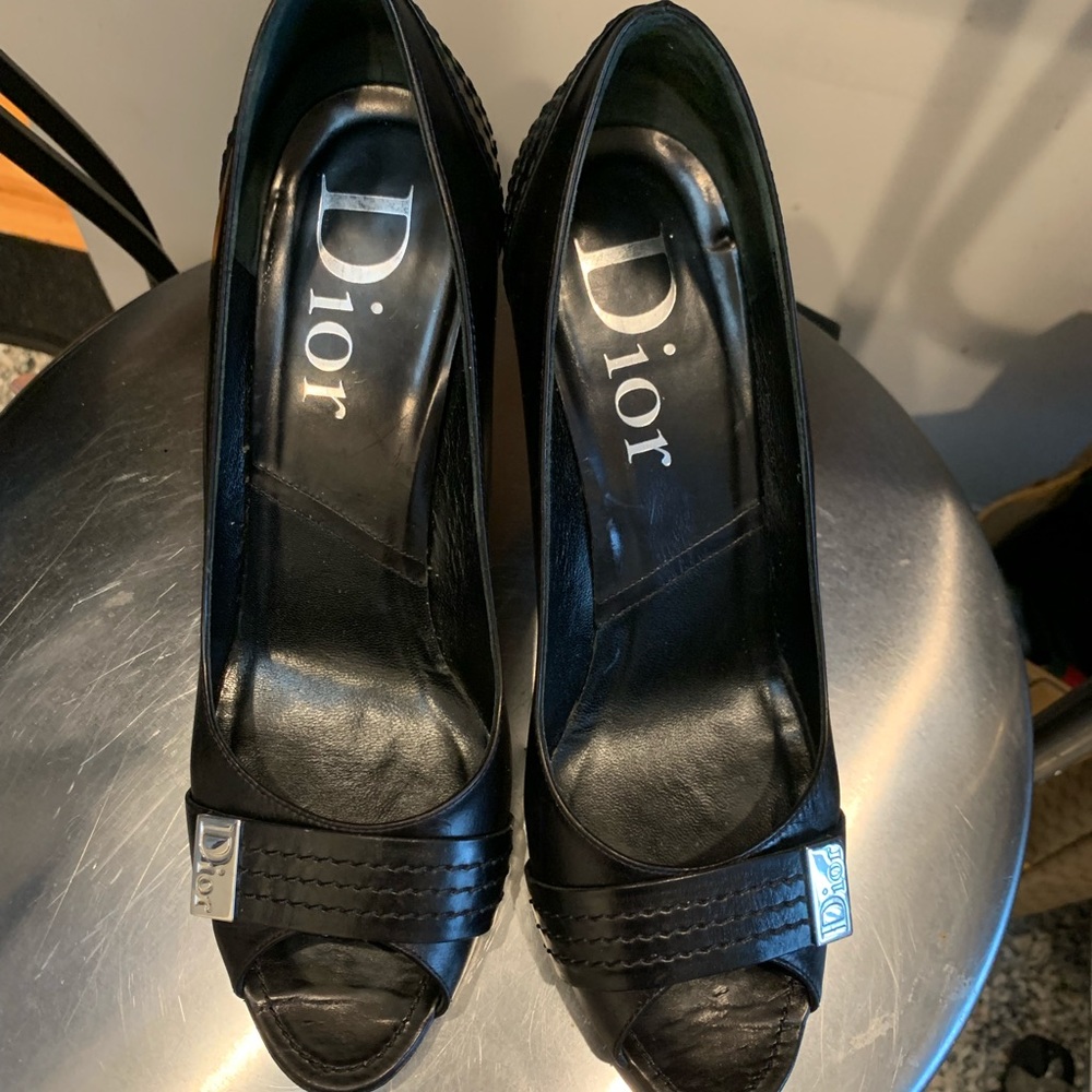 Christian Dior open toe pumps
